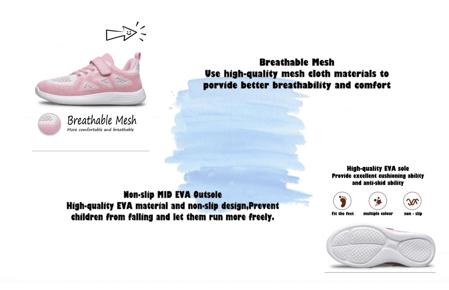 Kids Shoes Boys Girls Breathable Sneakers Athletic Running Shoes (Little/Big Kids)