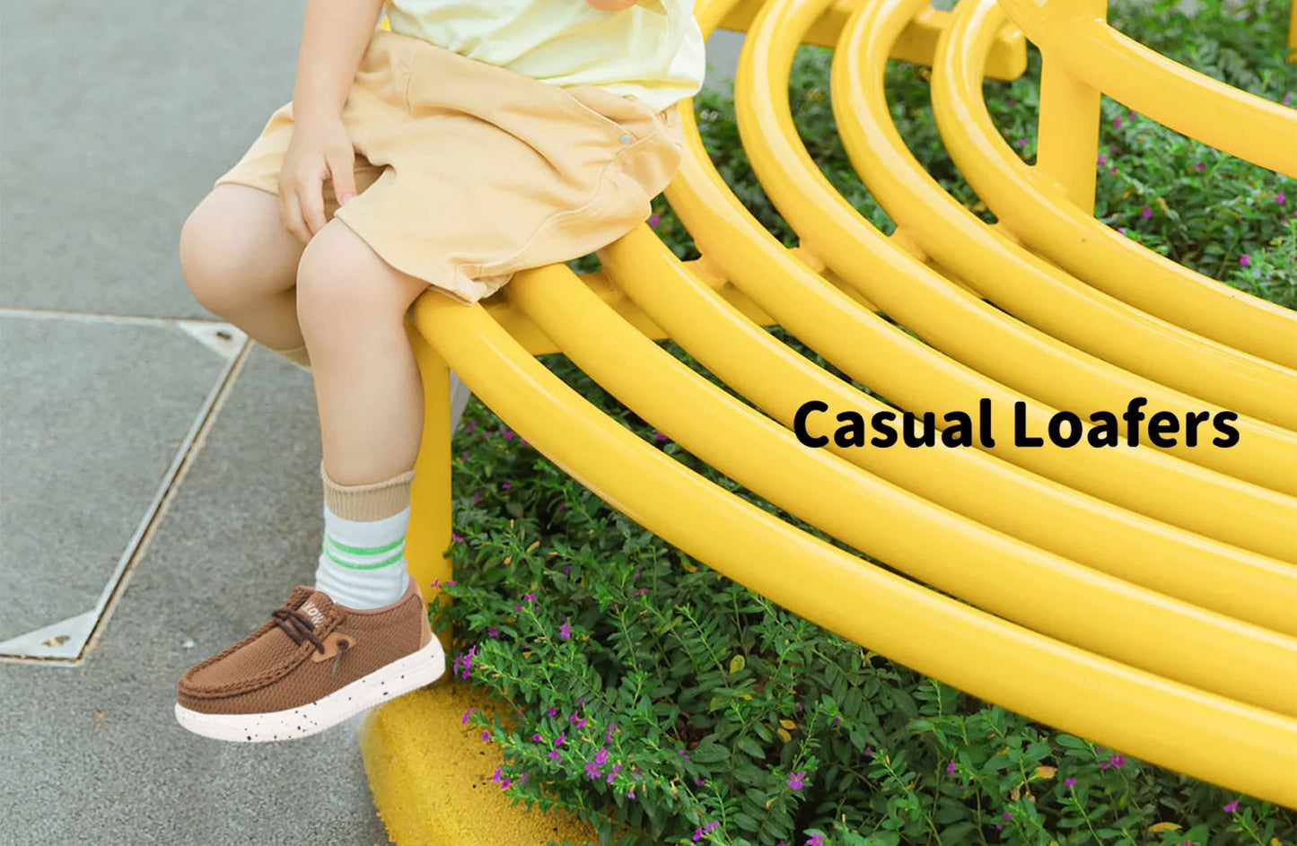 Kids Boys Girls Slip-On Casual Loafers Walking Shoes Comfortable & Lightweight (Color : Brown, Size : 2 Little Kid)