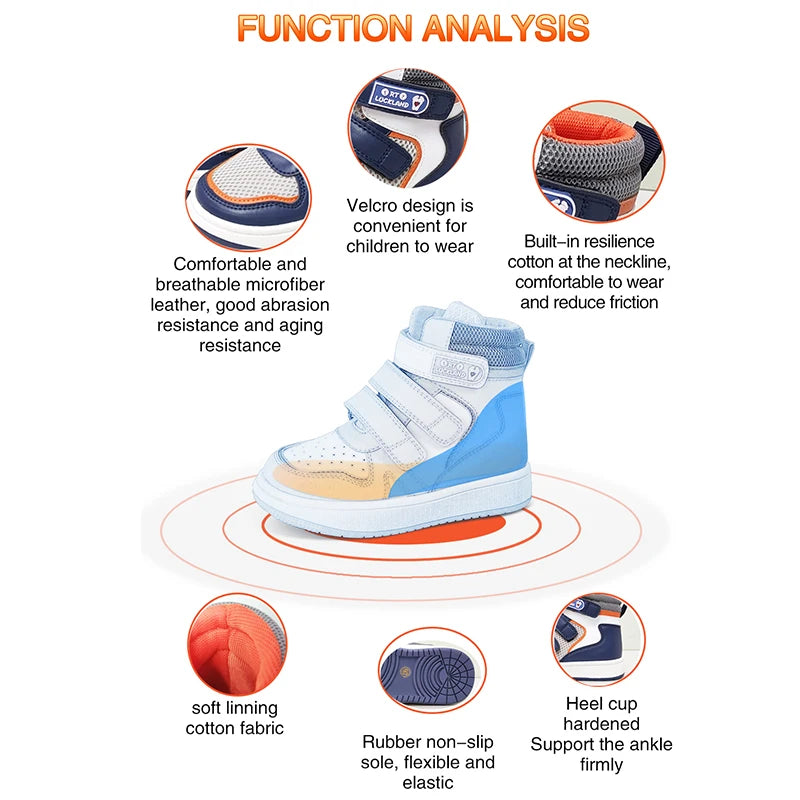 Toddlers Boys Medical Orthopedic Shoes for Kids Mesh Leather Children Sneakers Clubfoot Flatfeet Ankle Support Tennis Footwear