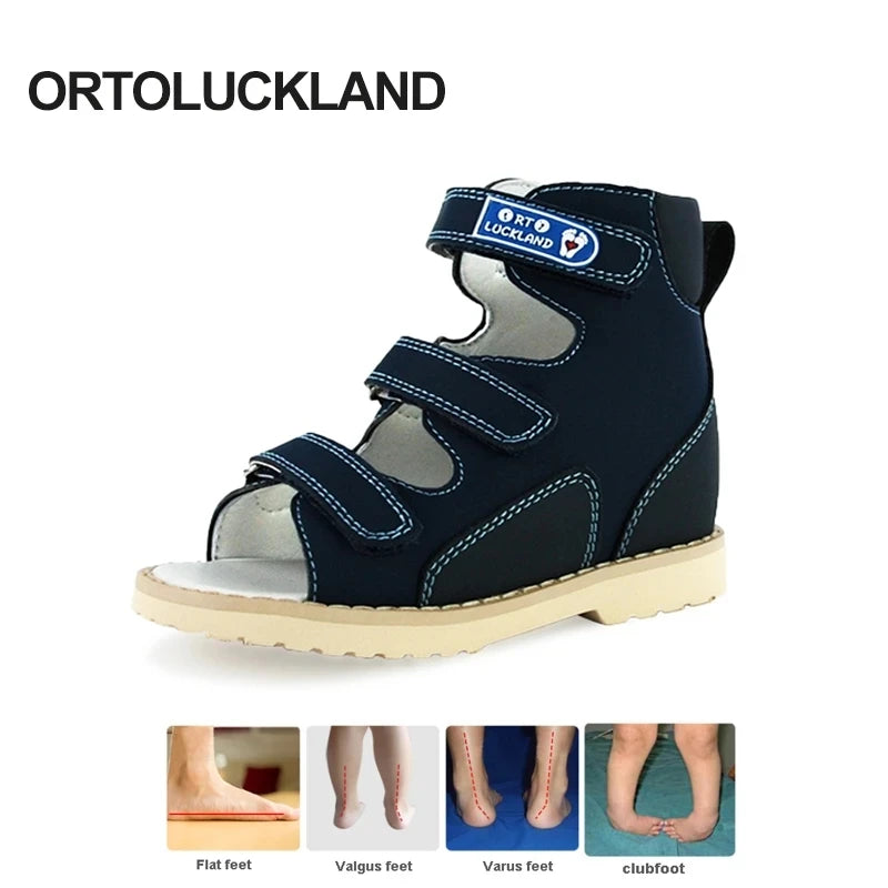Summer Children Orthopedic Sandal for Kid Baby Toddler Boys Medical Shoes Flatfeet with Arch Support Insole