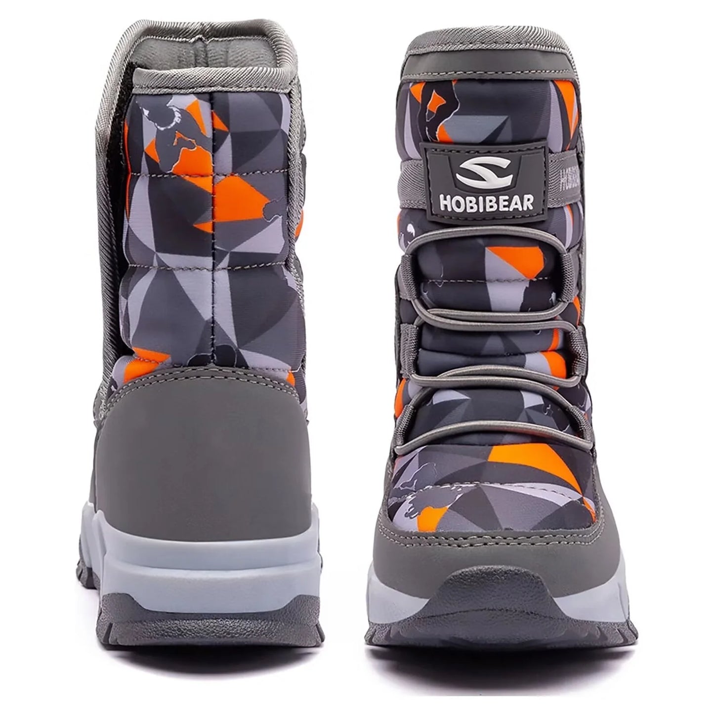 Boys Snow Boots Waterproof Outdoor Warm Slip Girls Winter Shoes(Size Toddler 5.5-Big Kids 7)