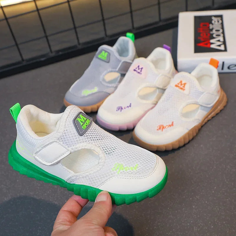 2024 Fashion Sneakers for Boys Summer Sports Sandals Little Girls Hollow Breathable Running Shoes Children Summer Sneaker G06062