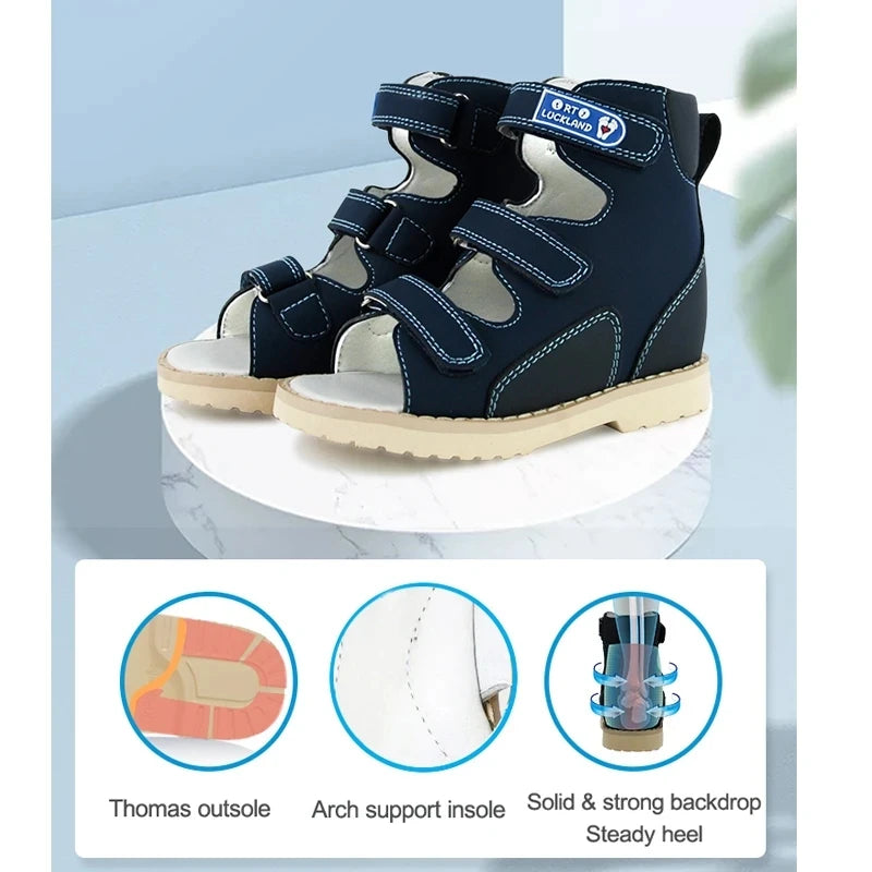 Summer Children Orthopedic Sandal for Kid Baby Toddler Boys Medical Shoes Flatfeet with Arch Support Insole