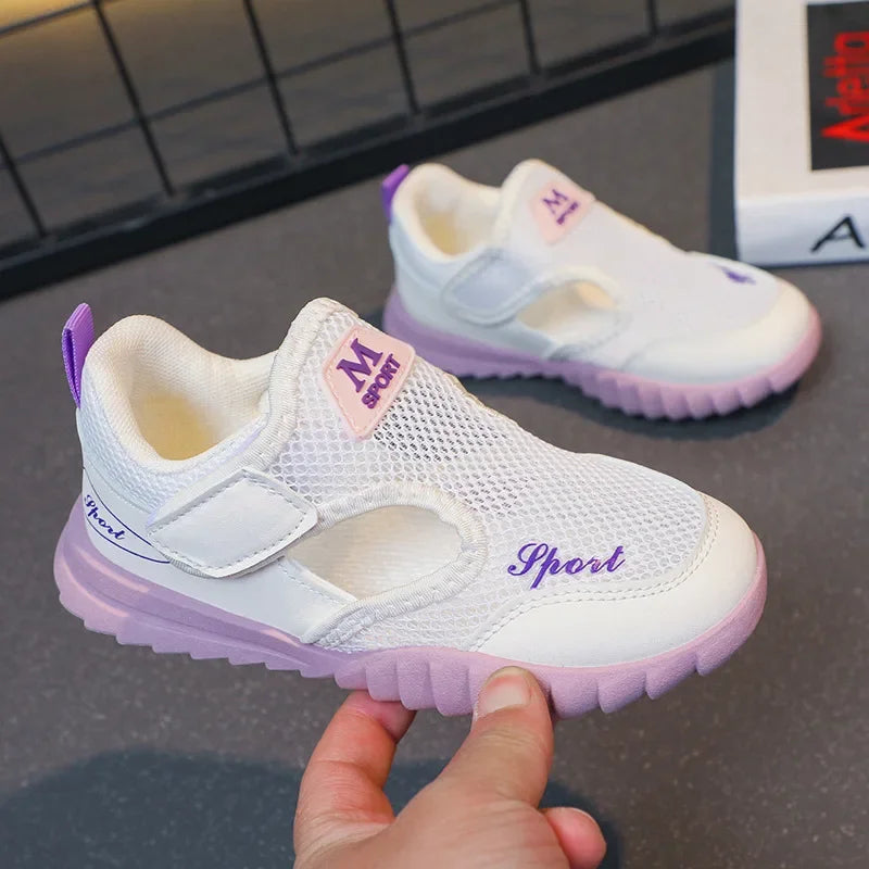 2024 Fashion Sneakers for Boys Summer Sports Sandals Little Girls Hollow Breathable Running Shoes Children Summer Sneaker G06062
