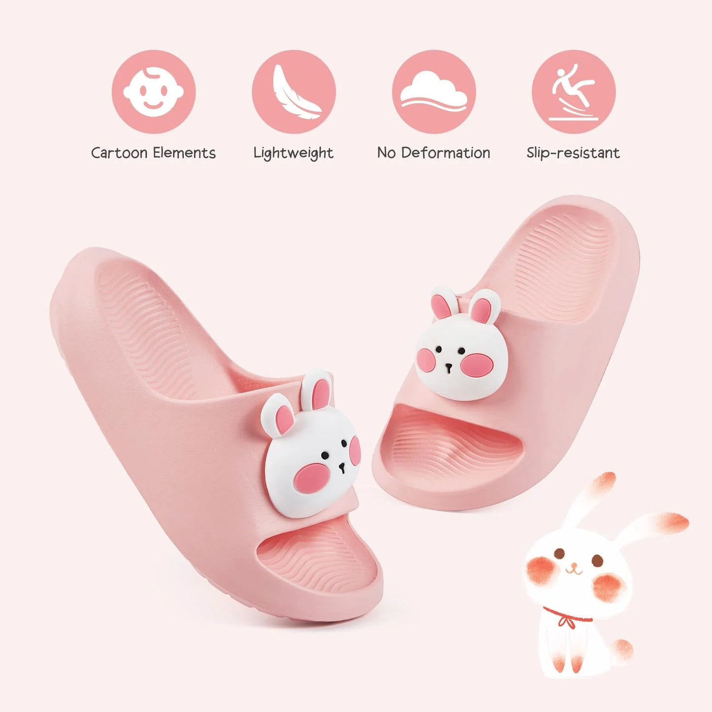 Toddler Boys Girls Cartoon Slides Sandals Lightweight Beach Pool Sandals Little Kids
