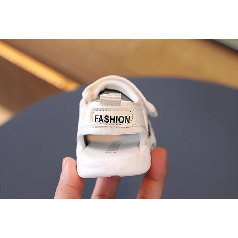 Kids 2024 Summer New Casual Sandal Sport Shoe Baby Shoe Boy Shoe Walking Shoe Comfortable Soft Sole Protect Toe Beach Shoes