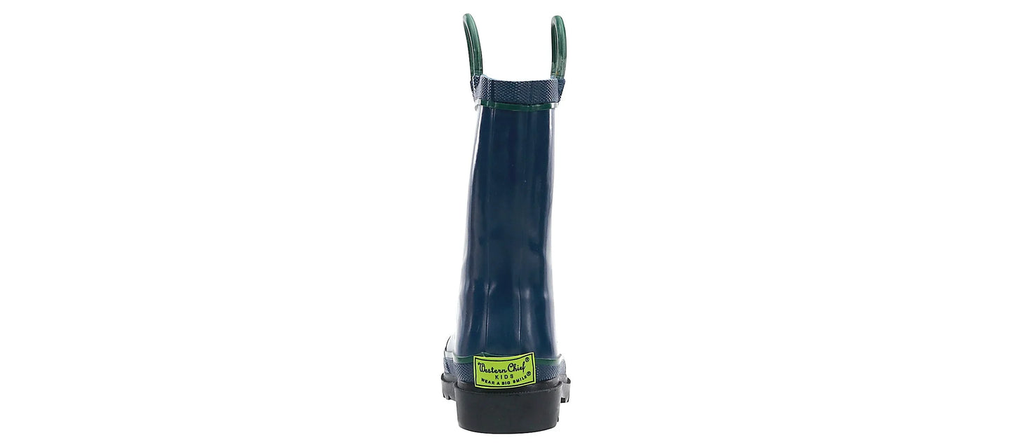 Unisex Kids Waterproof Rain Boot, Navy, 3