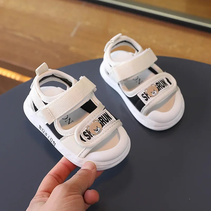 Kids 2024 Summer New Casual Sandal Sport Shoe Baby Shoe Boy Shoe Walking Shoe Comfortable Soft Sole Protect Toe Beach Shoes