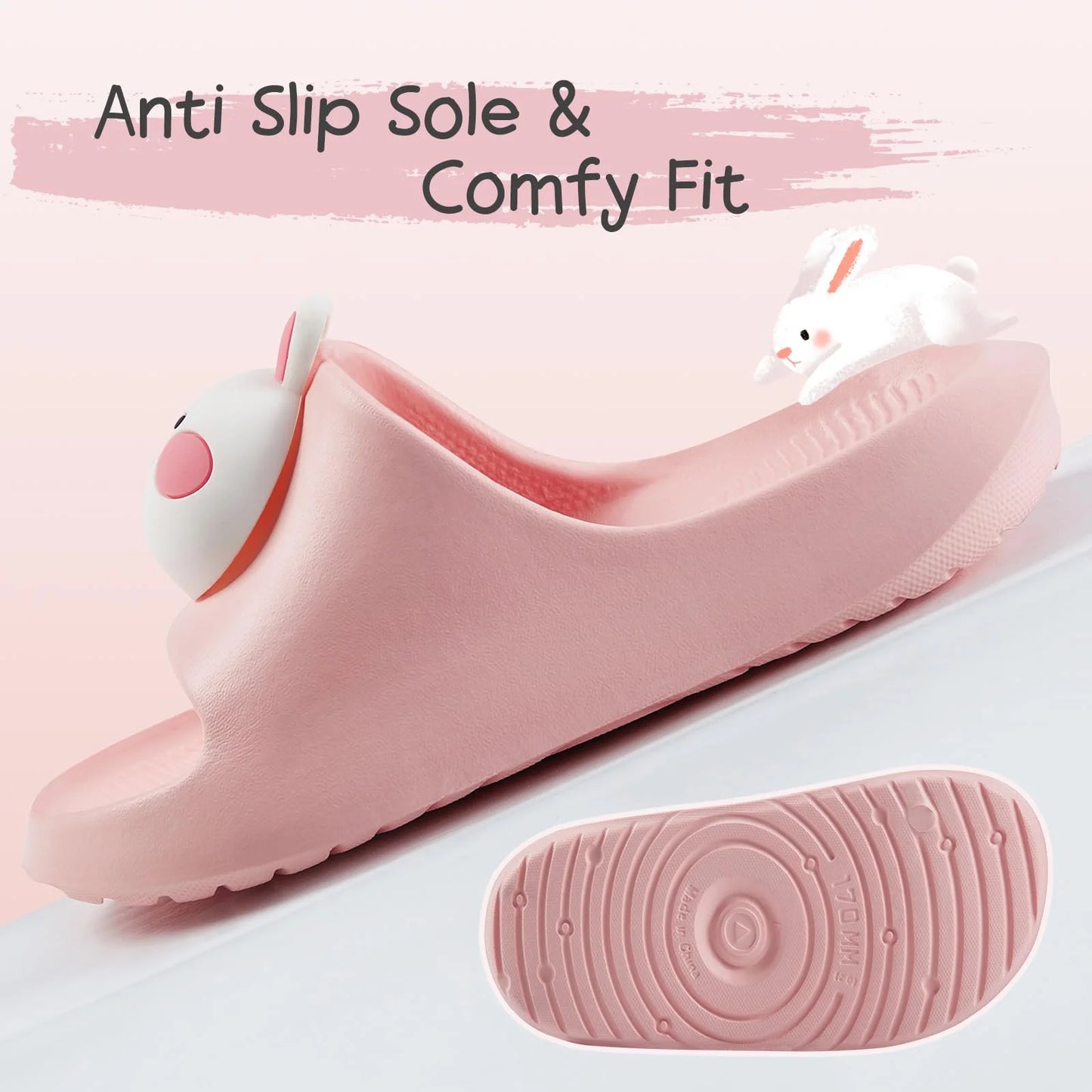 Toddler Boys Girls Cartoon Slides Sandals Lightweight Beach Pool Sandals Little Kids