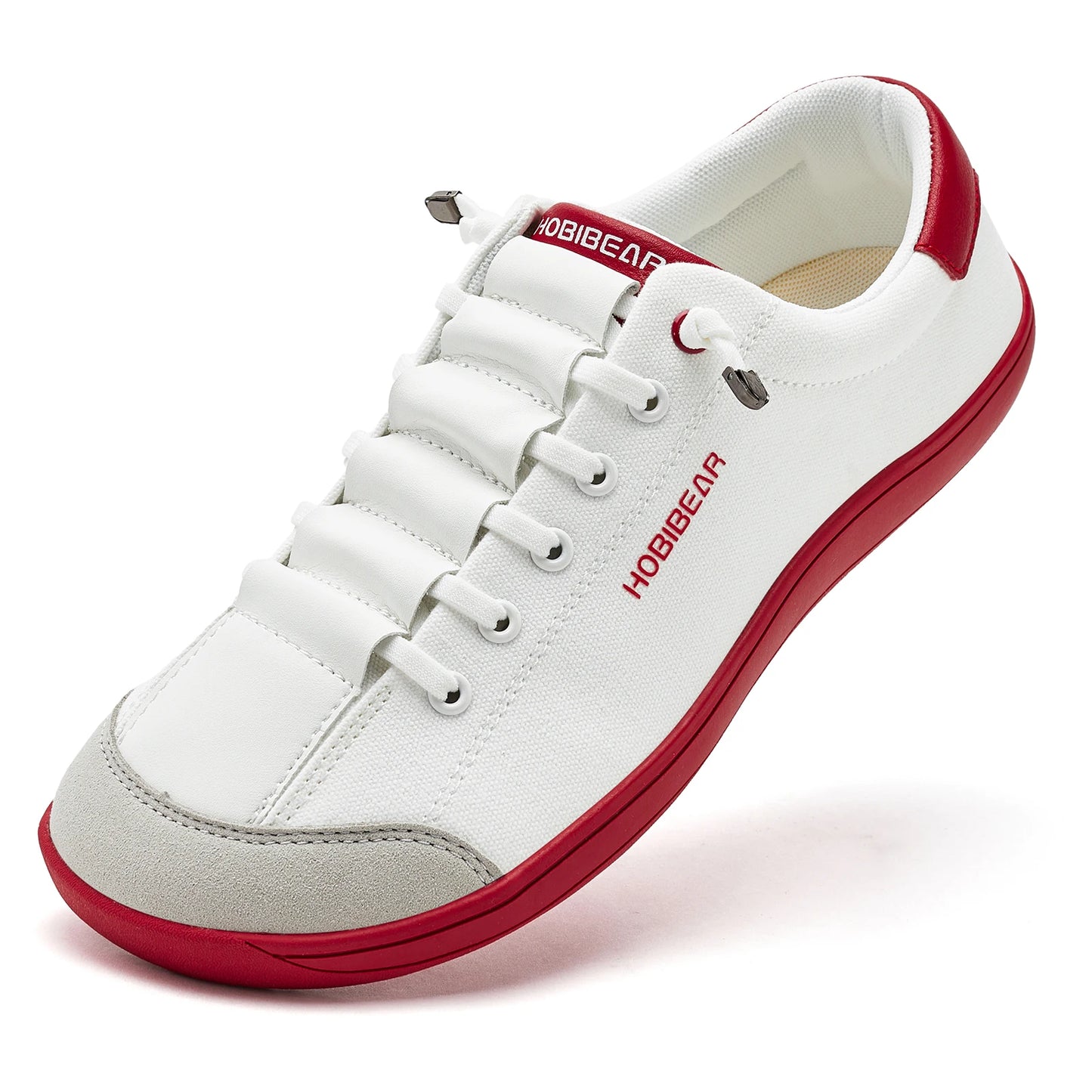 Wide Toe Barefoot Shoes for Unisex Minimalist Artificial Leather Sneakers Lightweight Adjustable Slip on Walking Shoes