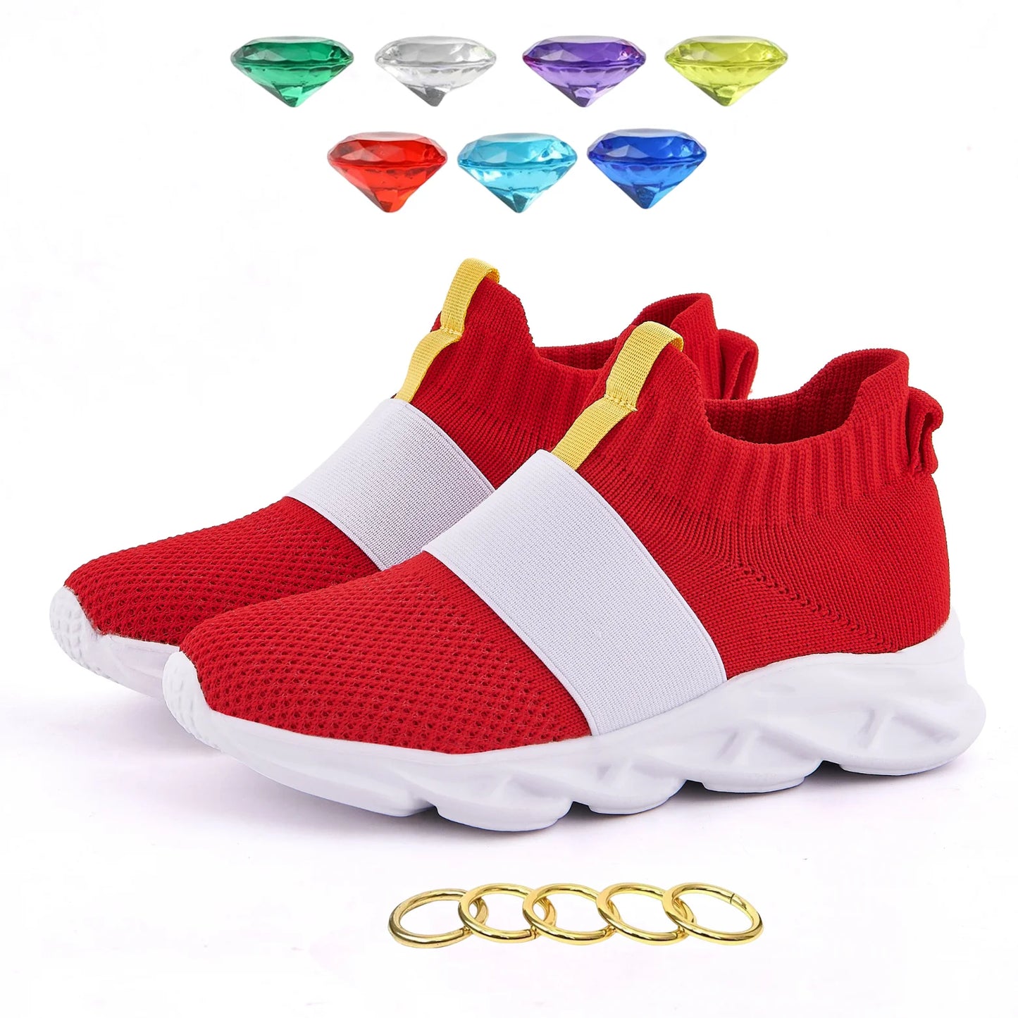 Sonic Shoes for Boys Kids Sonic Zapatillas Sonic Red Sonic Shoes for Kids Boys Girls Cartoon Anime Sonic Games Shoes