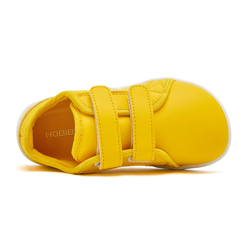 Kids Barefoot Shoes Little/Big/Kid Wide Toe Minimalist Sneakers Lightweight Hook Loop Artificial Leather Shoes
