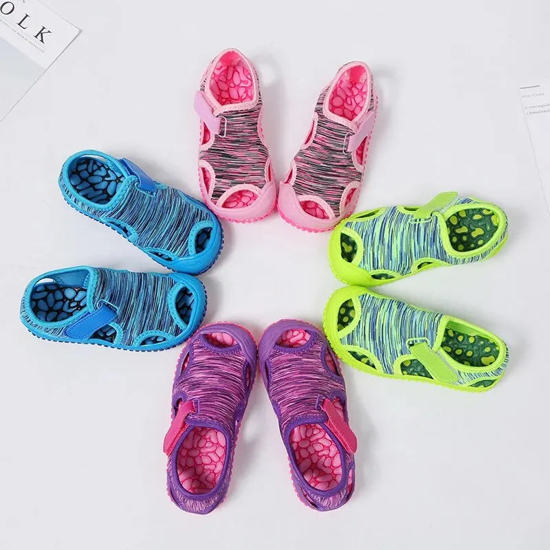 Children Sandals for Boys and Girls, Summer Toe-Cap Sports Sandals, Beach Shoes