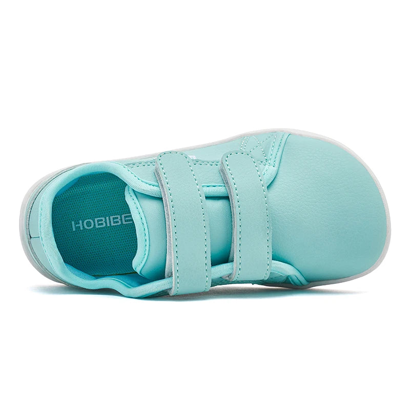 Kids Barefoot Shoes Little/Big/Kid Wide Toe Minimalist Sneakers Lightweight Hook Loop Artificial Leather Shoes