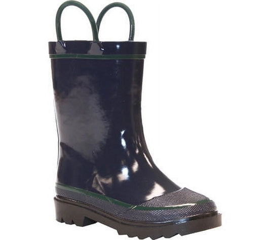 Unisex Kids Waterproof Rain Boot, Navy, 3