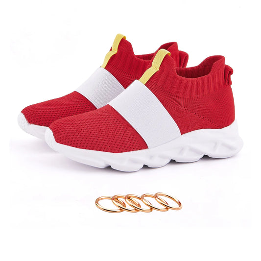 Sonic Shoes for Boys Kids Sonic Zapatillas Sonic Red Sonic Shoes for Kids Boys Girls Cartoon Anime Sonic Games Shoes